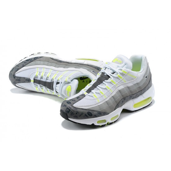 Men Sports Shoes Nike Air Max 95 TT White and Grey