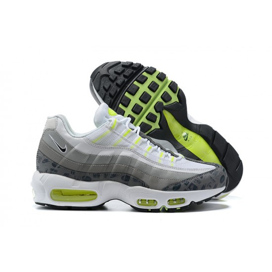 Men Sports Shoes Nike Air Max 95 TT White and Grey