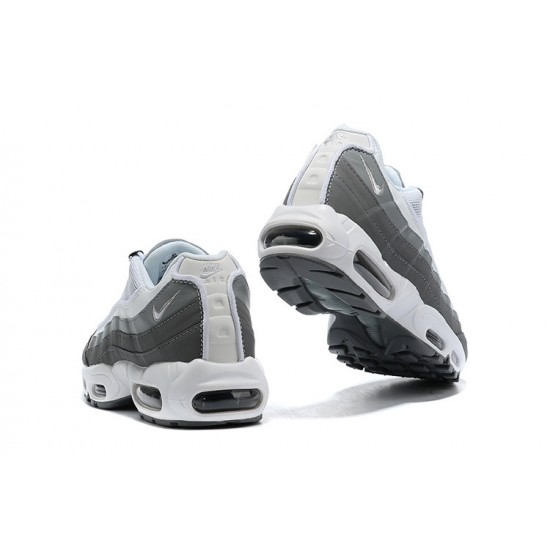 Men Sports Shoes Nike Air Max 95 TT White and Grey