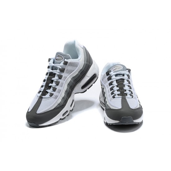 Men Sports Shoes Nike Air Max 95 TT White and Grey