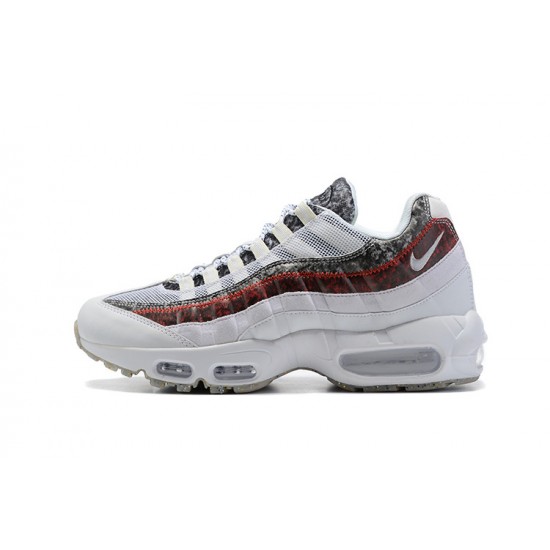 Men Sports Shoes Nike Air Max 95 TT White and Red