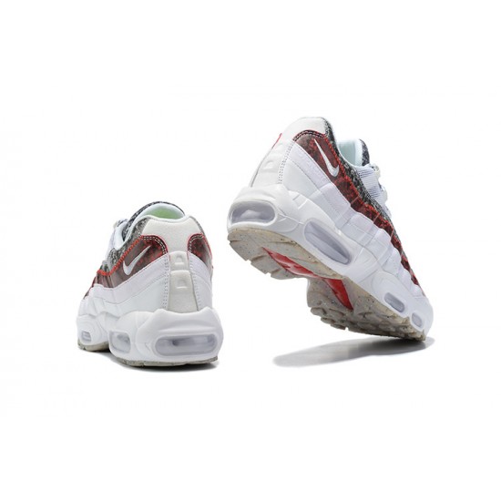 Men Sports Shoes Nike Air Max 95 TT White and Red