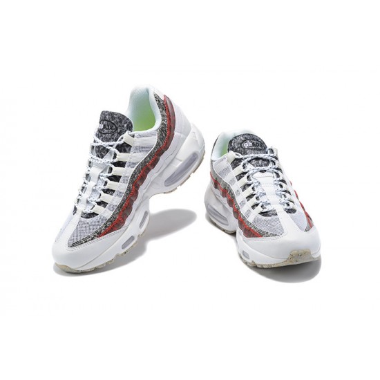 Men Sports Shoes Nike Air Max 95 TT White and Red