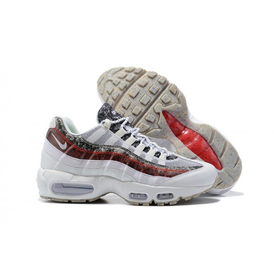 Men Sports Shoes Nike Air Max 95 TT White and Red