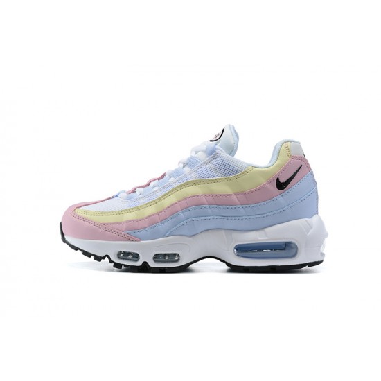 Women Sports Shoes Nike Air Max 95 TT Blue Yellow Pink