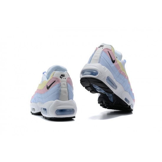 Women Sports Shoes Nike Air Max 95 TT Blue Yellow Pink