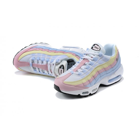 Women Sports Shoes Nike Air Max 95 TT Blue Yellow Pink