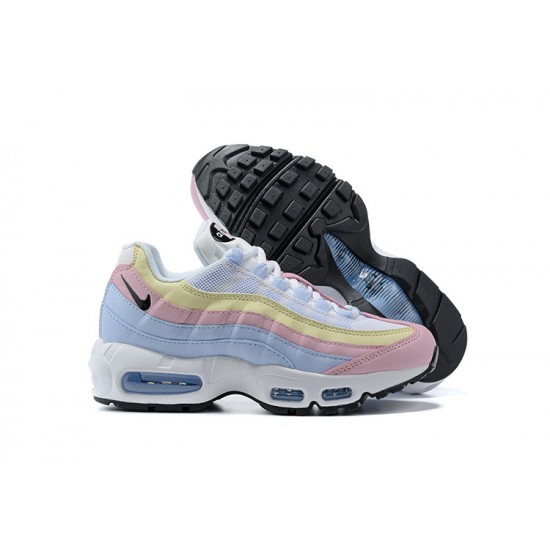 Women Sports Shoes Nike Air Max 95 TT Blue Yellow Pink