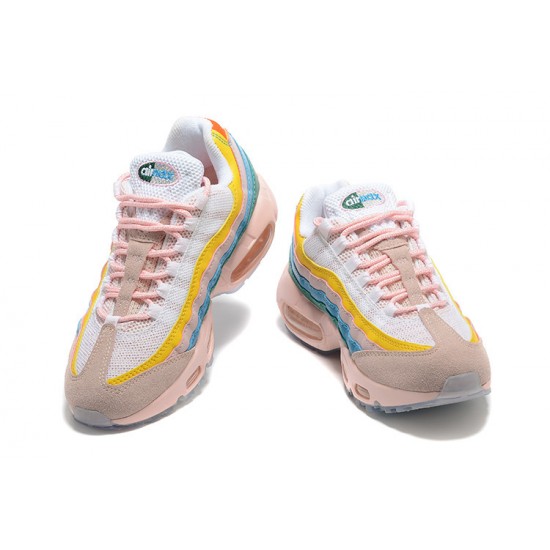 Women Sports Shoes Nike Air Max 95 TT Yellow Pink White DQ9323-200