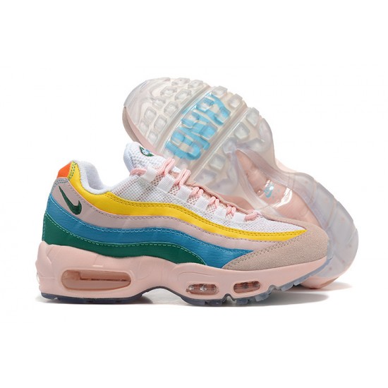 Women Sports Shoes Nike Air Max 95 TT Yellow Pink White DQ9323-200