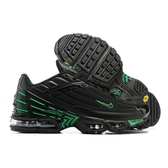 Men Sports Shoes Nike Air Max Plus 3 Black and Green