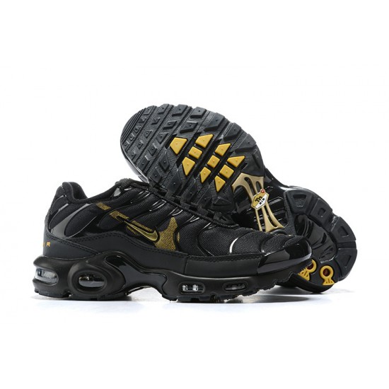 Men Sports Shoes Nike Air Max Plus Tn Black Gold