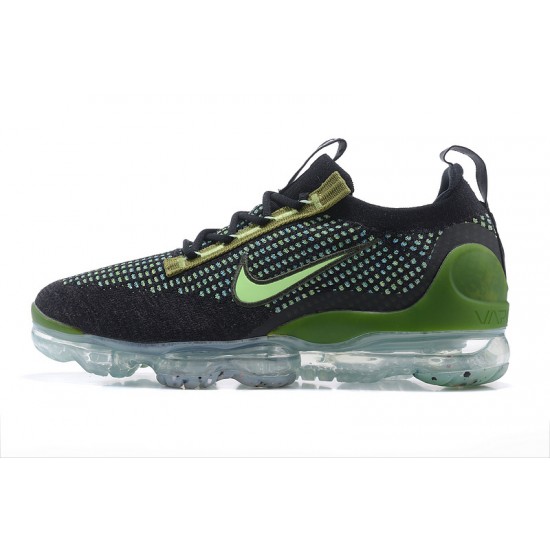 Women/Men Sports Shoes Nike Air VaporMax 2021 Flyknit Black Green DQ7640-001