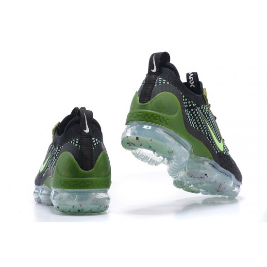 Women/Men Sports Shoes Nike Air VaporMax 2021 Flyknit Black Green DQ7640-001