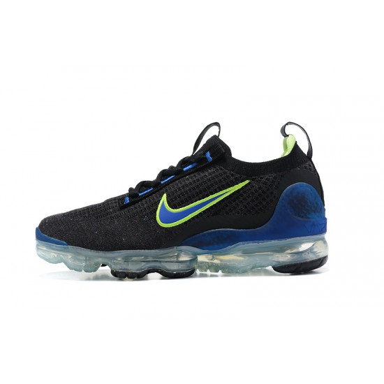 Women/Men Sports Shoes Nike Air VaporMax 2021 Flyknit Black Green and Blue