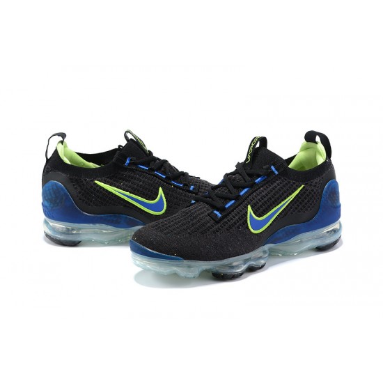 Women/Men Sports Shoes Nike Air VaporMax 2021 Flyknit Black Green and Blue