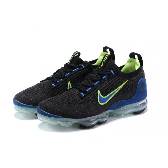 Women/Men Sports Shoes Nike Air VaporMax 2021 Flyknit Black Green and Blue