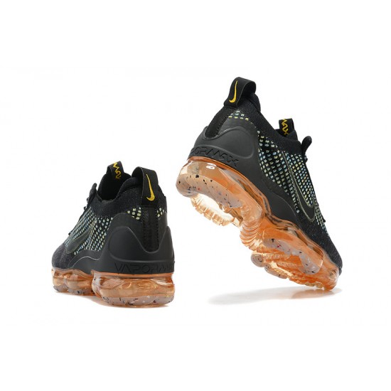 Women/Men Sports Shoes Nike Air VaporMax 2021 Flyknit Black Orange