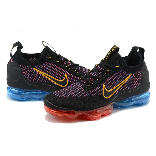 Women/Men Sports Shoes Nike Air VaporMax 2021 Flyknit Black Red and Blue