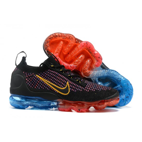 Women/Men Sports Shoes Nike Air VaporMax 2021 Flyknit Black Red and Blue