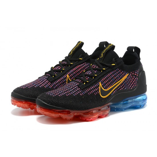 Women/Men Sports Shoes Nike Air VaporMax 2021 Flyknit Black Red and Blue