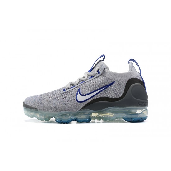 Women/Men Sports Shoes Nike Air VaporMax 2021 Flyknit Grey Blue