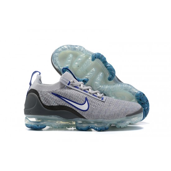 Women/Men Sports Shoes Nike Air VaporMax 2021 Flyknit Grey Blue