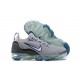 Women/Men Sports Shoes Nike Air VaporMax 2021 Flyknit Grey Blue