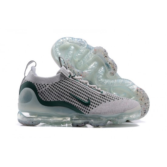 Women/Men Sports Shoes Nike Air VaporMax 2021 Flyknit Grey Green DN3074-001