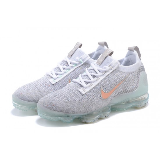 Women/Men Sports Shoes Nike Air VaporMax 2021 Flyknit Grey Orange DH4090-002