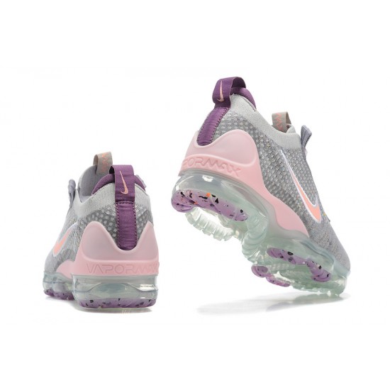 Women/Men Sports Shoes Nike Air VaporMax 2021 Flyknit Grey and Pink