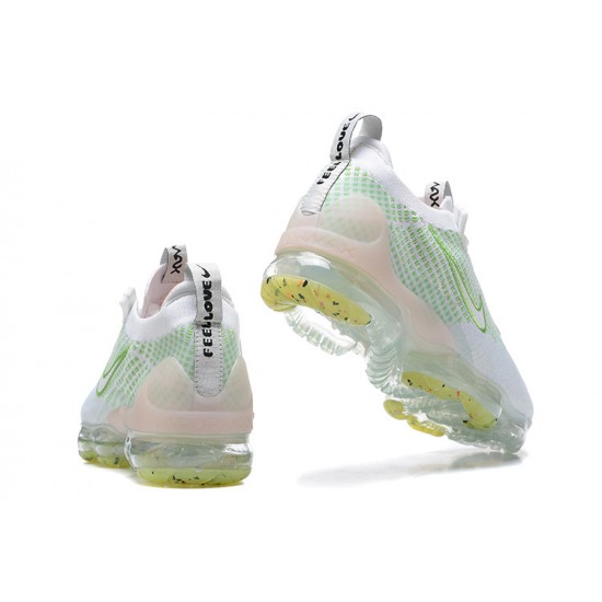 Women/Men Sports Shoes Nike Air VaporMax 2021 Flyknit White Green FD0871-100 