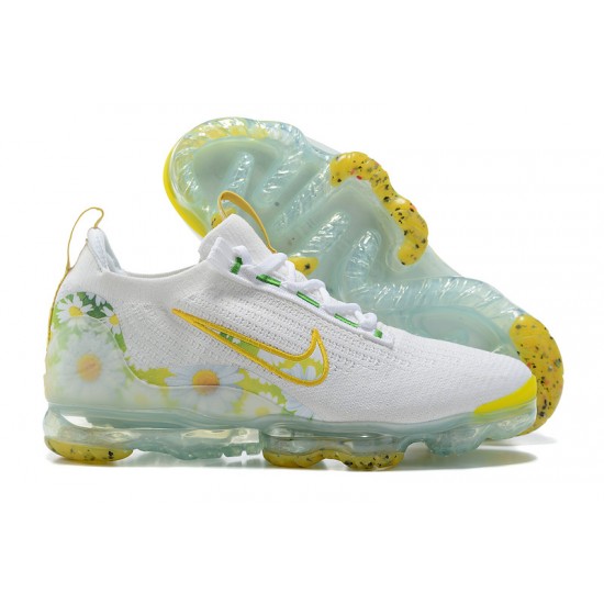 Women/Men Sports Shoes Nike Air VaporMax 2021 Flyknit White Yellow