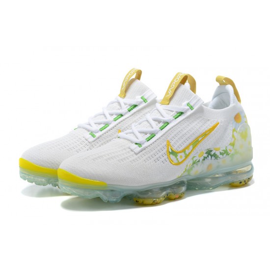 Women/Men Sports Shoes Nike Air VaporMax 2021 Flyknit White Yellow