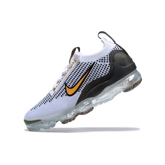 Women/Men Sports Shoes Nike Air VaporMax 2021 Flyknit White Yellow and Black