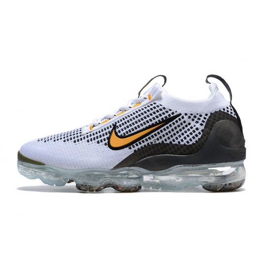 Women/Men Sports Shoes Nike Air VaporMax 2021 Flyknit White Yellow and Black