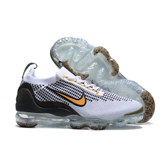 Women/Men Sports Shoes Nike Air VaporMax 2021 Flyknit White Yellow and Black