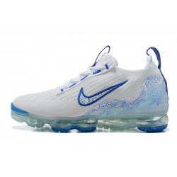 Women/Men Sports Shoes Nike Air VaporMax 2021 Flyknit White and Blue