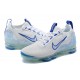 Women/Men Sports Shoes Nike Air VaporMax 2021 Flyknit White and Blue