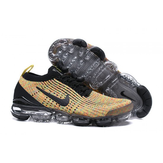 Women/Men Sports Shoes Nike Air VaporMax Flyknit 3 Black Yellow  AJ6900-006