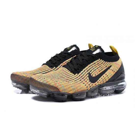 Women/Men Sports Shoes Nike Air VaporMax Flyknit 3 Black Yellow  AJ6900-006