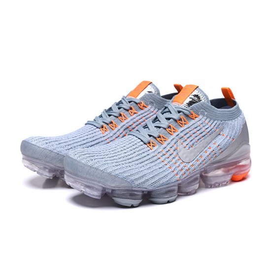 Women/Men Sports Shoes Nike Air VaporMax Flyknit 3 Grey Orange AJ6900-003