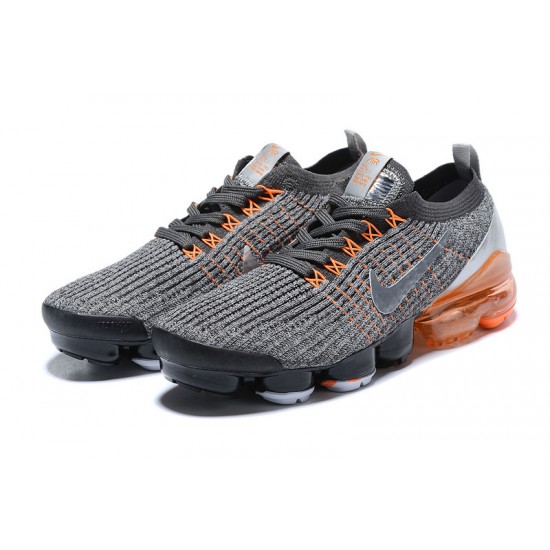 Women/Men Sports Shoes Nike Air VaporMax Flyknit 3 Grey Orange AJ6900-024