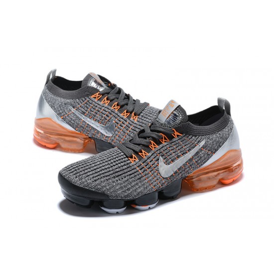 Women/Men Sports Shoes Nike Air VaporMax Flyknit 3 Grey Orange AJ6900-024