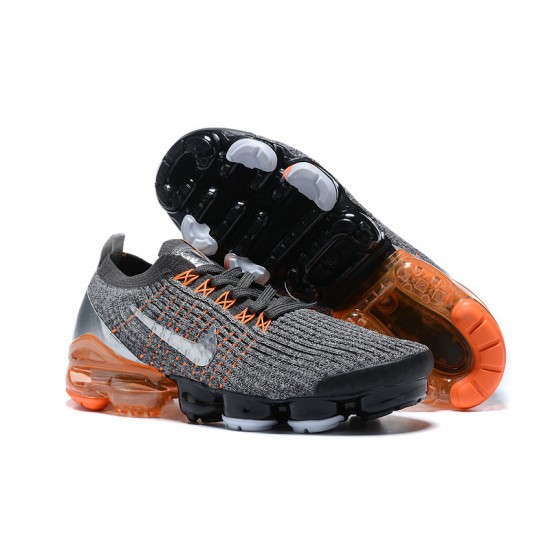 Women/Men Sports Shoes Nike Air VaporMax Flyknit 3 Grey Orange AJ6900-024