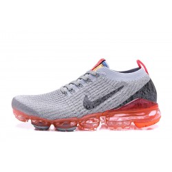 Women/Men Sports Shoes Nike Air VaporMax Flyknit 3 Grey Red AJ6900-600