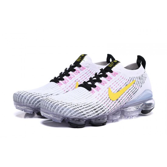 Women/Men Sports Shoes Nike Air VaporMax Flyknit 3 White Yellow AJ6900-103