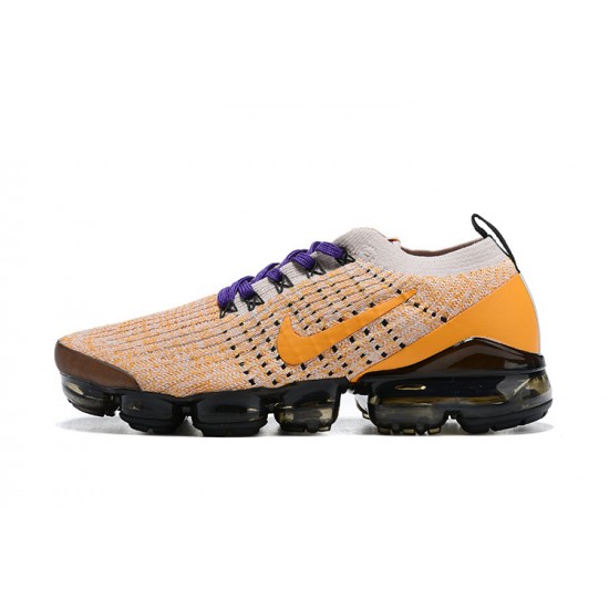 Women/Men Sports Shoes Nike Air VaporMax Flyknit 3 Yellow Purple AJ6900-222