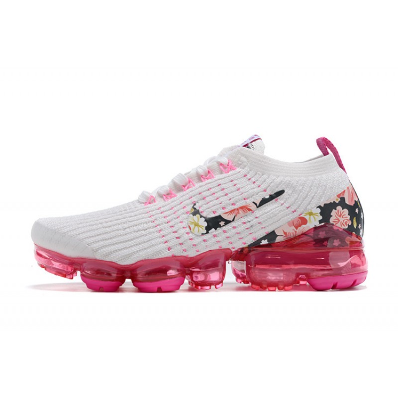 Women Sports Shoes Nike Air VaporMax Flyknit 3 White Pink AJ6910-601