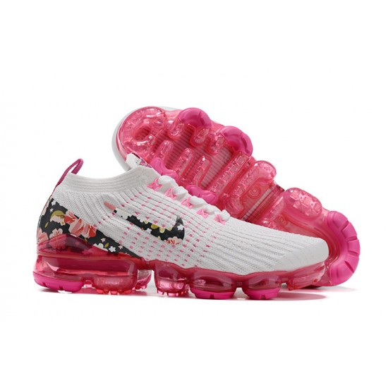 Women Sports Shoes Nike Air VaporMax Flyknit 3 White Pink AJ6910-601